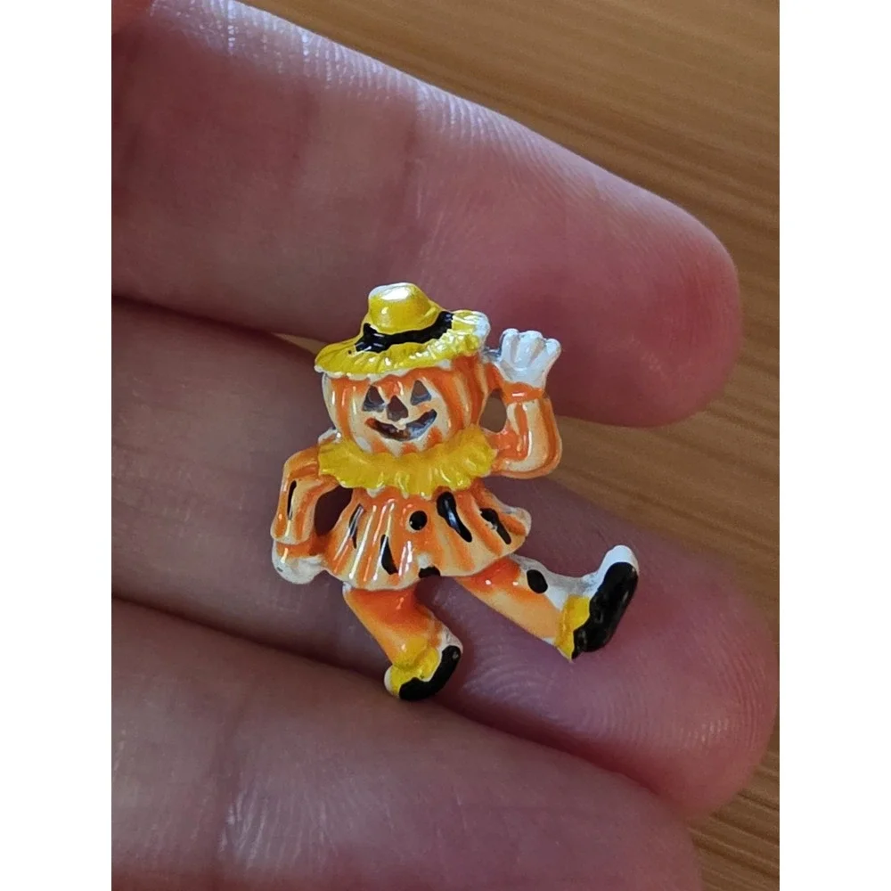 Pumpkin Head Person Lapel Pin